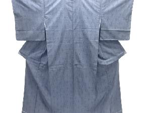 未使用品　仕立て上がり　麻の葉織り出し本場泥大島紬着物(5マルキ)